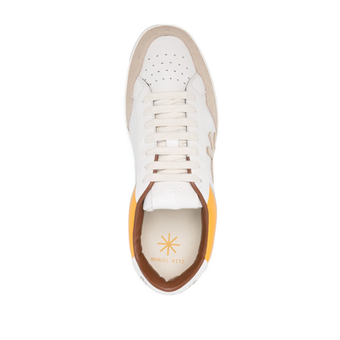 Manuel Ritz Leather Sneakers Yellow Details