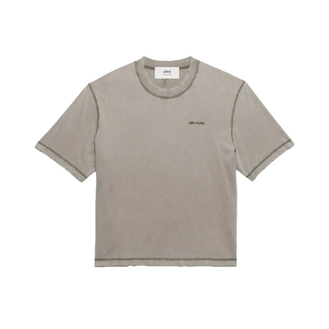 AMI Paris Logo Bordado Taupe