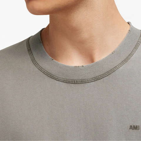 AMI Paris Logo Bordado Taupe