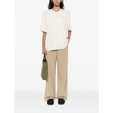 AMI Paris Logo Bordado Beige