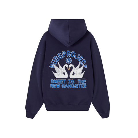 Nude Project Swans Hoodie Navy