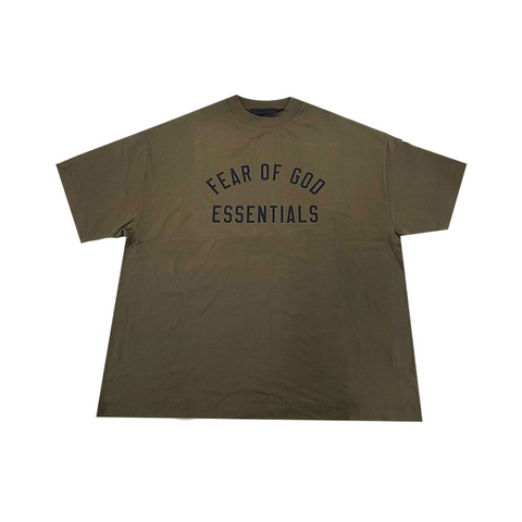 Fear of God Essentials Playera Manga Corta Verde Olivo