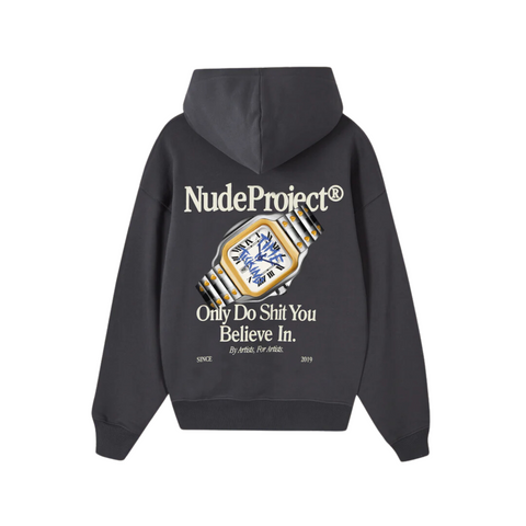 Nude Project Time Hoodie Ash Grey