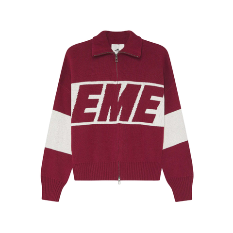 Eme Studios Burgundy Zipper Knit