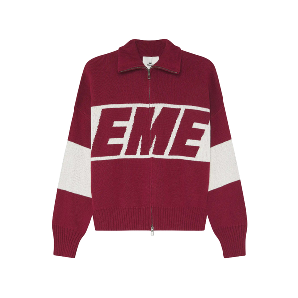 Eme Studios Burgundy Zipper Knit