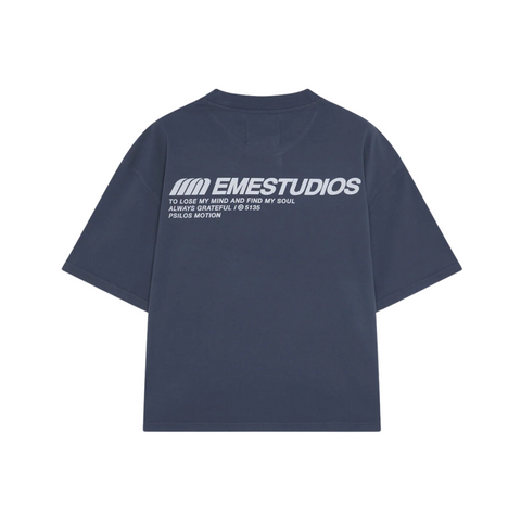 Eme Studios F Psilos Navy Oversized Tee