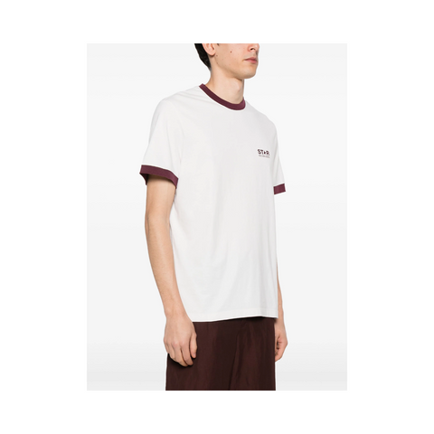 Golden Goose Playera Logo Estampado Tinto