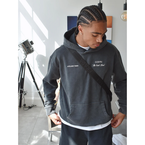 Club 1984 Signature Hoodie Washed Grey