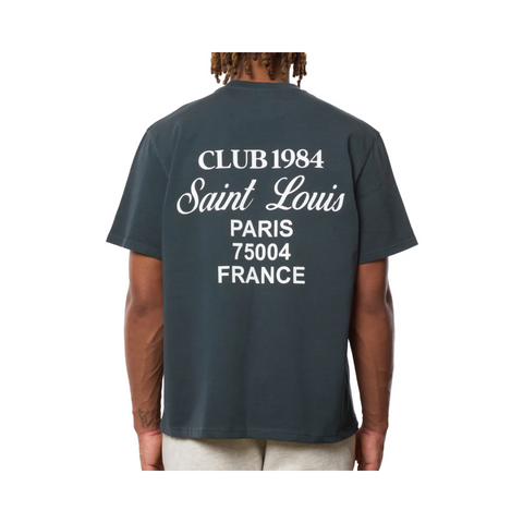 Club 1984 Patron Script Tshirt Washed Grey