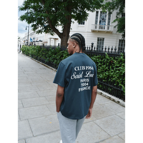 Club 1984 Patron Script Tshirt Washed Grey