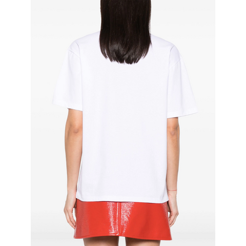 Ganni Graphic-Print T-shirt White