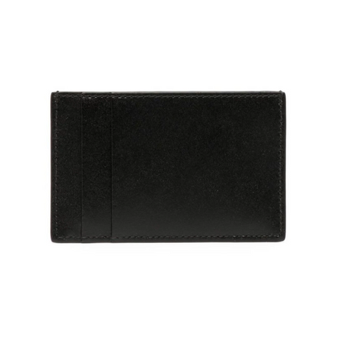 Alexander McQueen Logo-Print Leather Cardholder Black