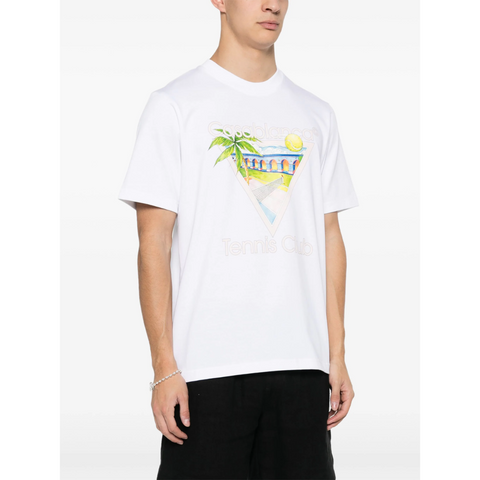 Casablanca Tennis Club Icon T-shirt White