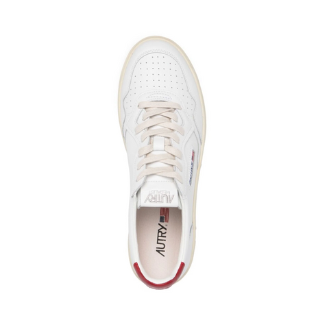 Autry Medalist Leather Sneakers Red