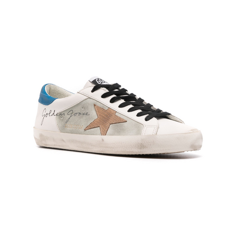 Golden Goose Superstar Blue & Peach  with Black Laces