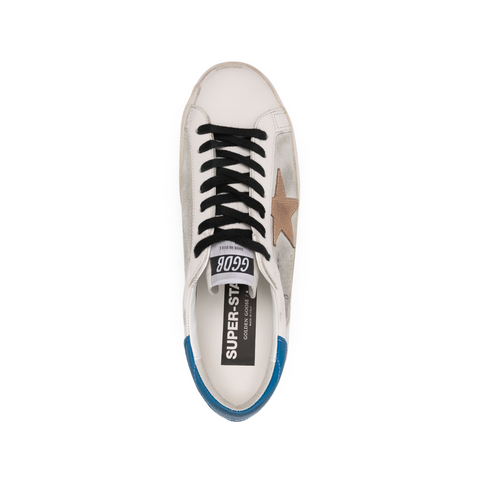 Golden Goose Superstar Blue & Peach  with Black Laces