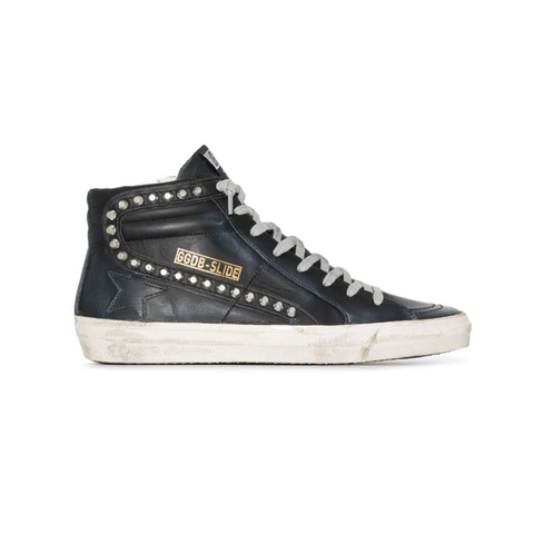 Golden Goose Slide Distressed Studded