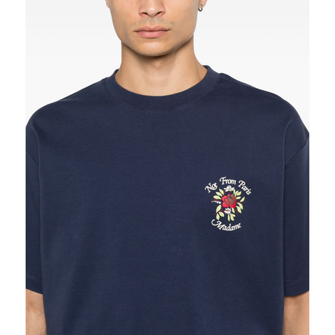 Drole de Monsieur Playera Navy Estampado Floral