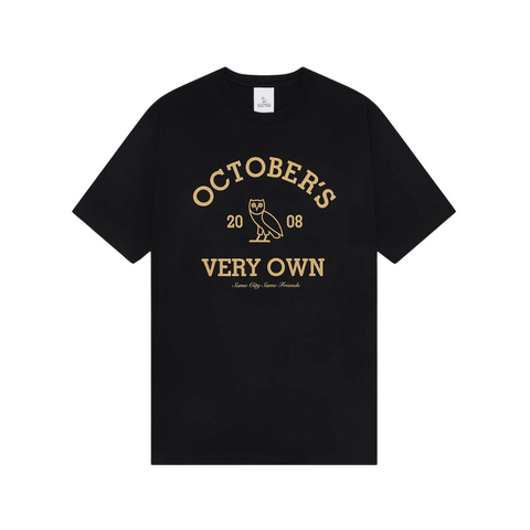 OVO Collegiate Tshirt Black w Golden Logo