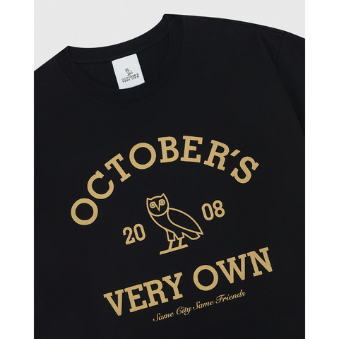 OVO Collegiate Tshirt Black w Golden Logo