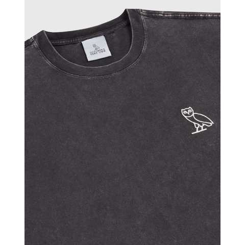 OVO Muskoka Garment Dyed Tshirt Grey & White Logo