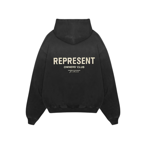 Represent Owners Club Hoodie Aged Black