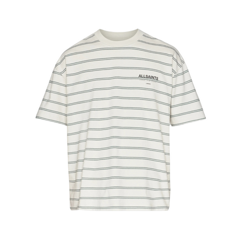 AllSaints Underground Stripe Speckle Grey T-Shirt