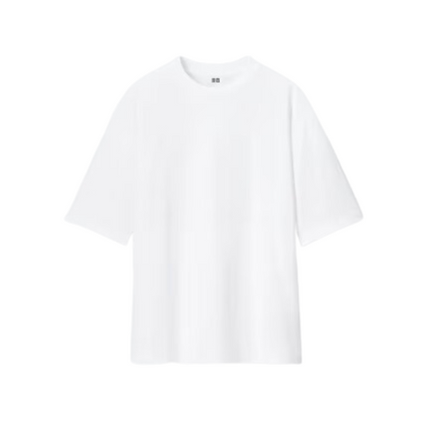 Uniqlo AIRism Cotton Oversized T-Shirt White