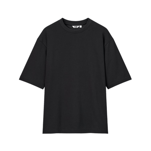 Uniqlo AIRism Cotton Oversized T-Shirt Black