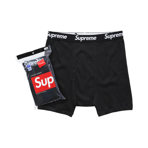 Supreme Black Boxers (1 paquete con 4 boxers)