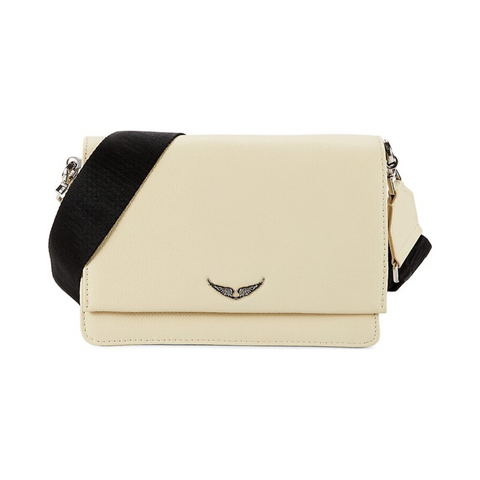 Zadig & Voltaire Beige Wings Leather Crossbody Bag