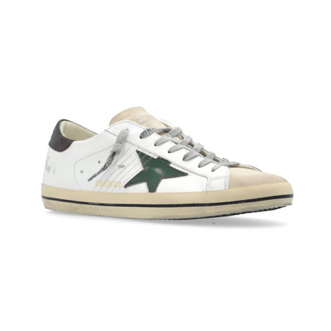 Golden Goose Superstar Leather Brown & Green Star