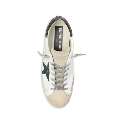 Golden Goose Superstar Leather Brown & Green Star