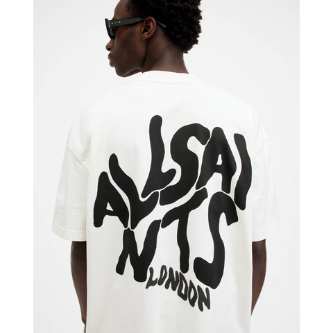 AllSaints Orlando Logo Print T-Shirt White