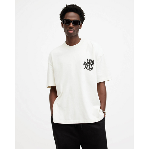 AllSaints Orlando Logo Print T-Shirt White