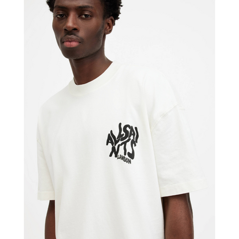 AllSaints Orlando Logo Print T-Shirt White