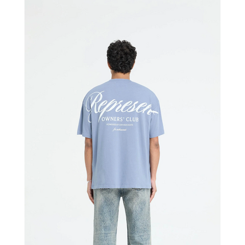 Represent Owners Club Script T-Shirt Blue