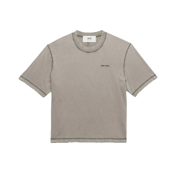 AMI Paris Logo Bordado Taupe