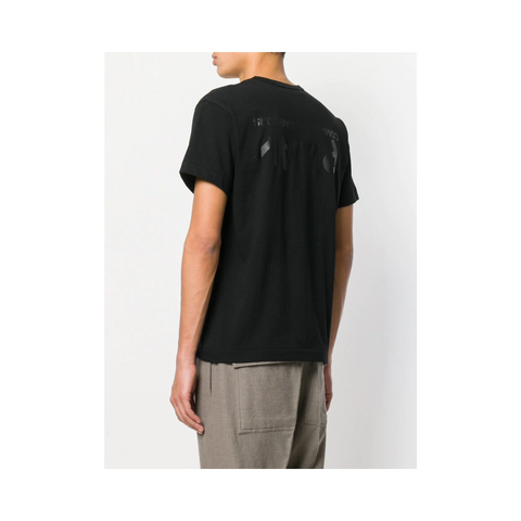 Comme Des Garçons Play Playera Negra con Estampado Negro