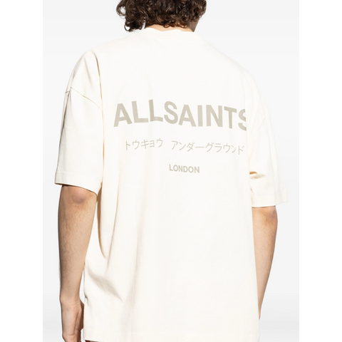 AllSaints Underground Oversized Crew T-Shirt Ivory