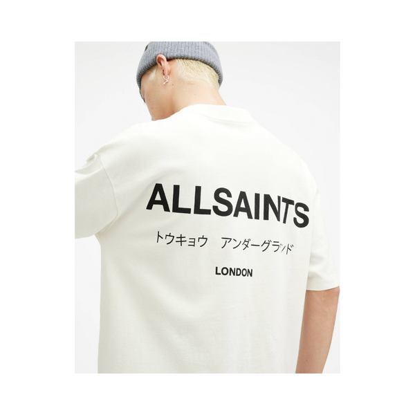 AllSaints Underground Oversized Crew T-Shirt White - vista alterna