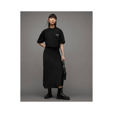 AllSaints Underground Oversized Crew T-Shirt Black