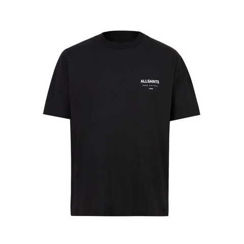 AllSaints Underground Oversized Crew T-Shirt Black