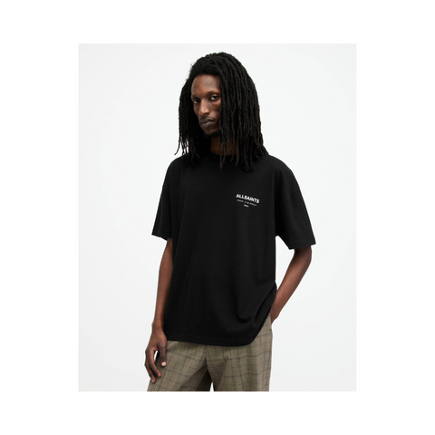 AllSaints Underground Oversized Crew T-Shirt Black