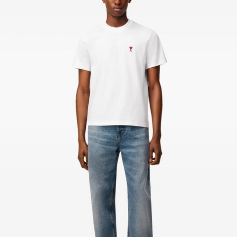 Ami Paris Tee Ami de Coeur White