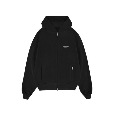 Represent Zip Hoodie Black