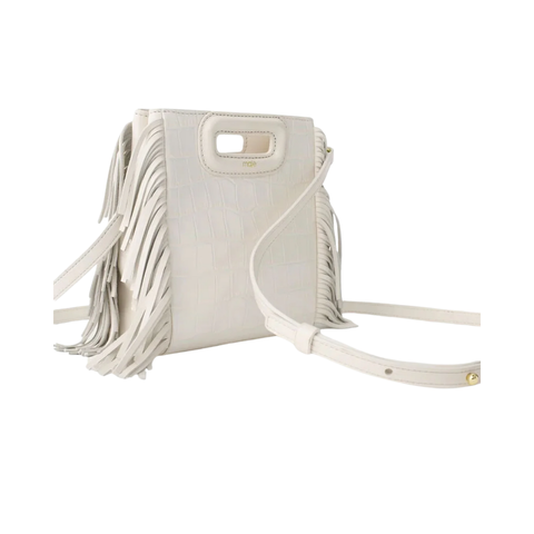 Maje Bolso M Blanco Cocodrilo