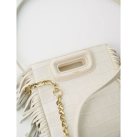 Maje Bolso M Blanco Cocodrilo