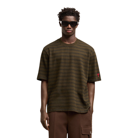 Ami Paris Tshirt Rayas Café