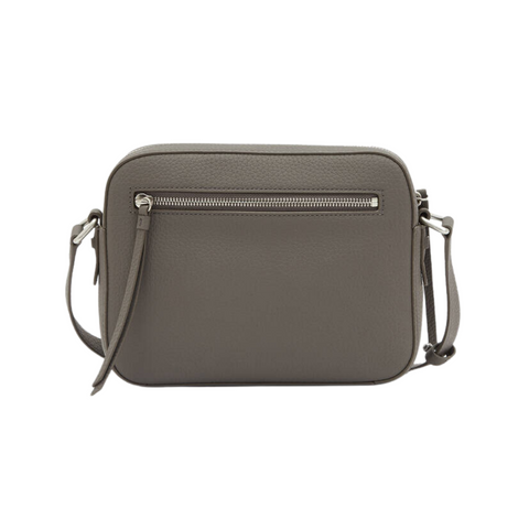 AllSaints Captain Leather Crossbody Bag Grey